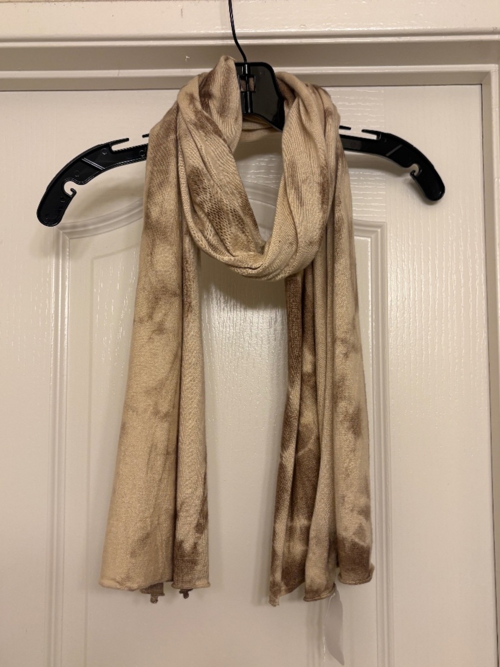 Chan Luu, cashmere & silk taupe and cream scarf